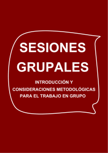 Sesiones grupales. Introducción y consideraciones metodológicas