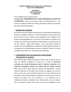 CORTE SUPREMA DE JUSTICIA DE LA REPUBLICA SALA CIVIL