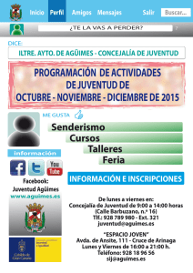 programación Juventud OCTUBRE-DICIEMBRE 2015 en