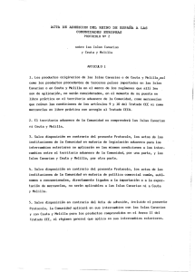 Protocolo 2 sobre las Islas Canarias y Ceuta y Melilla