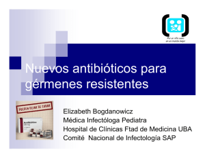 Nuevos antibióticos para gérmenes resistentes. Dra. Elizabeth