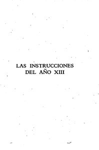 LAS INSTRUCCIONES DEL ANO XIII