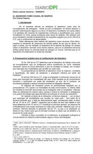 Diario Laboral, Doctrina - 10/09/2015 EL ABANDONO COMO