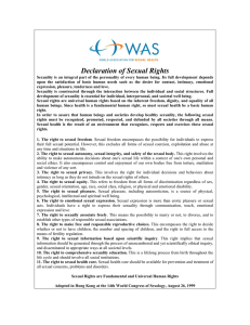 Declaration of Sexual Rights - World Association for Sexual Health