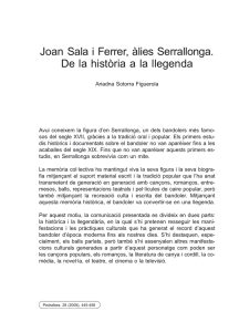 Joan Sala i Ferrer, àlies Serrallonga. De la història a la