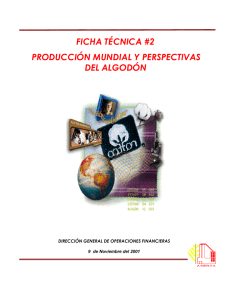 Producción Mundial y Perspectivas del Algodón - oeidrus-bc