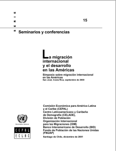 La migración internacional y el desarrollo en las Américas