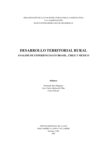 Desarrollo territorial rural. Análisis de experiencias en Brasil, Chile y