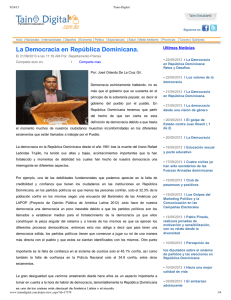 La Democracia en República Dominicana.