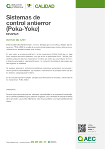 Sistemas de control antierror (Poka-Yoke)