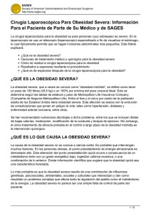 Cirugía Laparoscópica Para Obesidad Severa: Información Para el