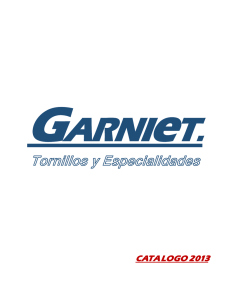 Tornillos y especialidades GARNIET.