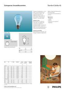 Lámparas incandescentes Standard (bulbo-A)
