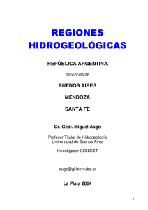 Regiones Hidrogeológicas: Argentina, Regiones de Buenos Aires