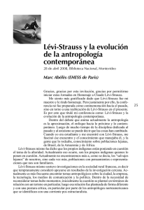 Lévi-Strauss y la evolución de la antropología contemporánea