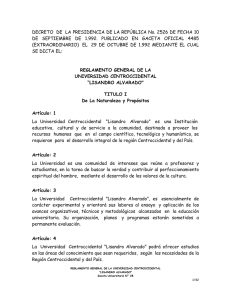 Reglamento General de la Universidad Centroccidental
