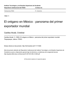 El orégano en México : panorama del primer exportador - ReI