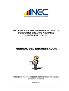 manual del encuestador - Instituto Nacional de Estadística y Censos