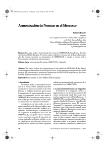 Armonización de Normas en el Mercosur