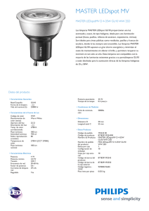 Product Leaflet: MASTER LEDspot MV GU10 4