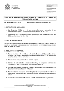 AUTORIZACIÓN INICIAL DE RESIDENCIA TEMPORAL Y TRABAJO