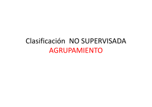 Clasificación NO SUPERVISADA Clasificación NO SUPERVISADA