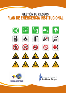 plan de emergencia institucional - Secretaría de Gestión de Riesgos