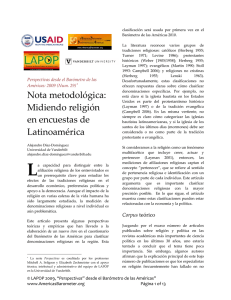Midiendo religión en encuestas de Latinoamérica