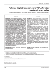 Relación Triglicéridos/colesterol-HDL Elevada Y