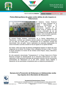 001 Policía Metropolitana dio golpe contra delitos de alto impacto