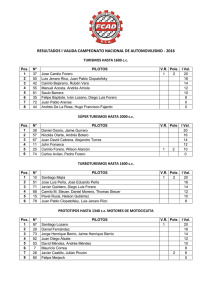resultados i valida campeonato nacional de automovilismo
