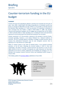 Counter-terrorism funding in the EU budget