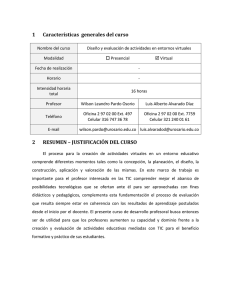 JUSTIFICACIÓN DEL CURSO - Universidad del Rosario