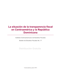 La situación de la transparencia fiscal en Centroamérica y la