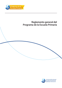 Reglamento general del Programa de la Escuela Primaria