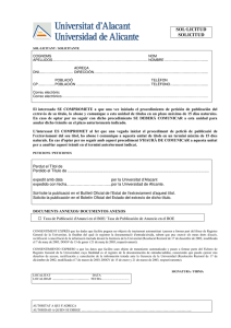 sol·licitud solicitud - Universidad de Alicante