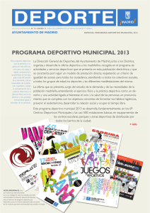 Boletín nº 70. Especial Programa Deportivo 2013 PDF, 3 Mbytes