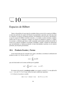 Tema 10: Espacios de Hilbert