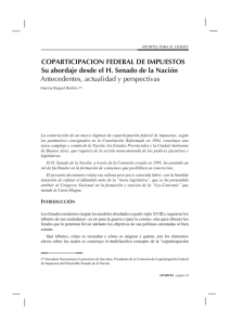 Coparticipacion Federal, antecedentes y perspectivas