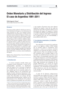 Orden Monetario y Distribución del Ingreso El caso de Argentina
