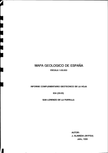 Informe geotécnico - Catálogo de Información geocientífica del IGME