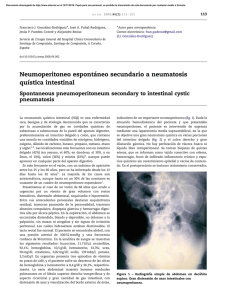 Neumoperitoneo esponta´neo secundario a neumatosis quıstica