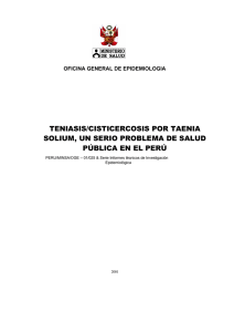 Teniasis / cisticercosis por taenia solium un serio problema de Salud