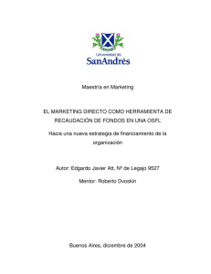 Maestría en Marketing EL MARKETING DIRECTO COMO