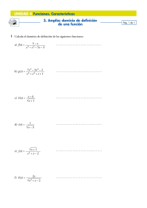 UNIDAD 4 Funciones. Características 3. Amplía: dominio de