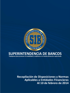 Disposiciones y normas aplicables a bancos y otros