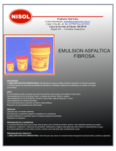 emulsion asfaltica fibrosa