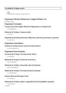 Facultad de Trabajo social > Organismos Oficiales (Ministerios