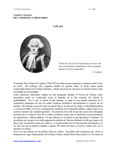 Pierre Laplace - Ciencia Matemática