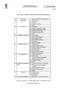 sectores y subsectores de intervención definidos n° 1 2 4 5 7 8